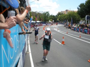 Finish of 2012 Noosa Triathlon
